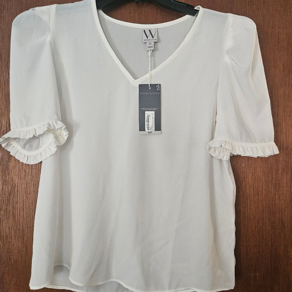 Worthington White Blouse, XS